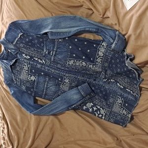 NWOT  Free People XS blue denim